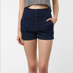 💕Pins & Needles High Waist Button Fly Jean Shorts